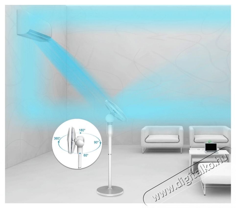 Heinner HSF-L360WH ventil&aacute;tor, 2in1, 65W H&aacute;ztart&aacute;s / Otthon / K&uuml;lt&eacute;r - Ventil&aacute;tor / L&eacute;gkondicion&aacute;l&oacute; - &Aacute;ll&oacute; / padl&oacute; ventil&aacute;tor - 536797