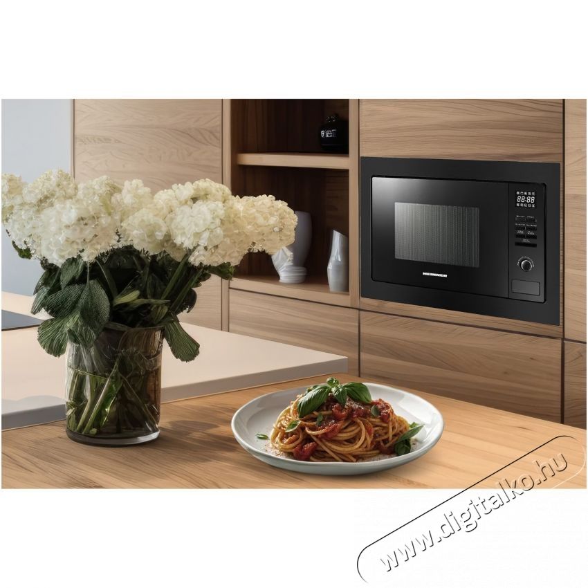 Heinner HMW-MDBI25GDBK be&eacute;p&iacute;thető mikrohull&aacute;m&uacute; s&uuml;tő, 25L, digit&aacute;lis vez&eacute;rl&eacute;s, 900W, grillteljes&iacute;tm&eacute;ny 1000W, LED kijelző, fekete Konyhai term&eacute;kek - Mikrohull&aacute;m&uacute; s&uuml;tő - Mikrohull&aacute;m&uacute; s&uuml;tő (be&eacute;p&iacute;thető) - 540016