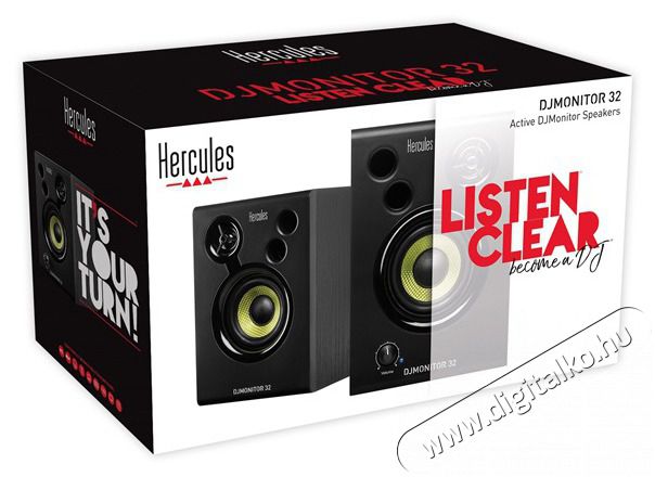 HERCULES 4780885 DJMonitor 32 akt&iacute;v hangsz&oacute;r&oacute; p&aacute;r Iroda &eacute;s sz&aacute;m&iacute;t&aacute;stechnika - PC hangsz&oacute;r&oacute; / hangfal - 498102