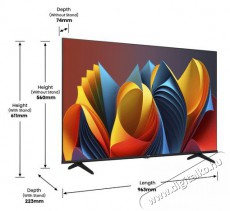 Hisense 43 43E7NQ 4K UHD Smart QLED TV Telev&iacute;zi&oacute;k - OLED telev&iacute;zi&oacute; - UHD 4K felbont&aacute;s&uacute; - 501574