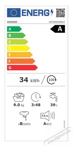 Hisense WF3S9043BW3 MOS&Oacute;G&Eacute;P EL&Ouml;LT&Ouml;LTŐS H&aacute;ztart&aacute;s / Otthon / K&uuml;lt&eacute;r - Mos&oacute;g&eacute;p / sz&aacute;r&iacute;t&oacute;g&eacute;p - El&ouml;lt&ouml;ltős norm&aacute;l (60cm-ig) mos&oacute;g&eacute;p - 501676