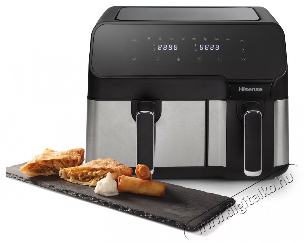 Hisense HAF2900D fekete 5,3/3,3 L forr&oacute;levegős s&uuml;tő Konyhai term&eacute;kek - Konyhai kisg&eacute;p (s&uuml;t&eacute;s / főz&eacute;s / hűt&eacute;s / &eacute;telk&eacute;sz&iacute;t&eacute;s) - L&eacute;gkever&eacute;ses főzőg&eacute;p / elektromos kukta / multifunkci&oacute;s s&uuml;tő - 503100
