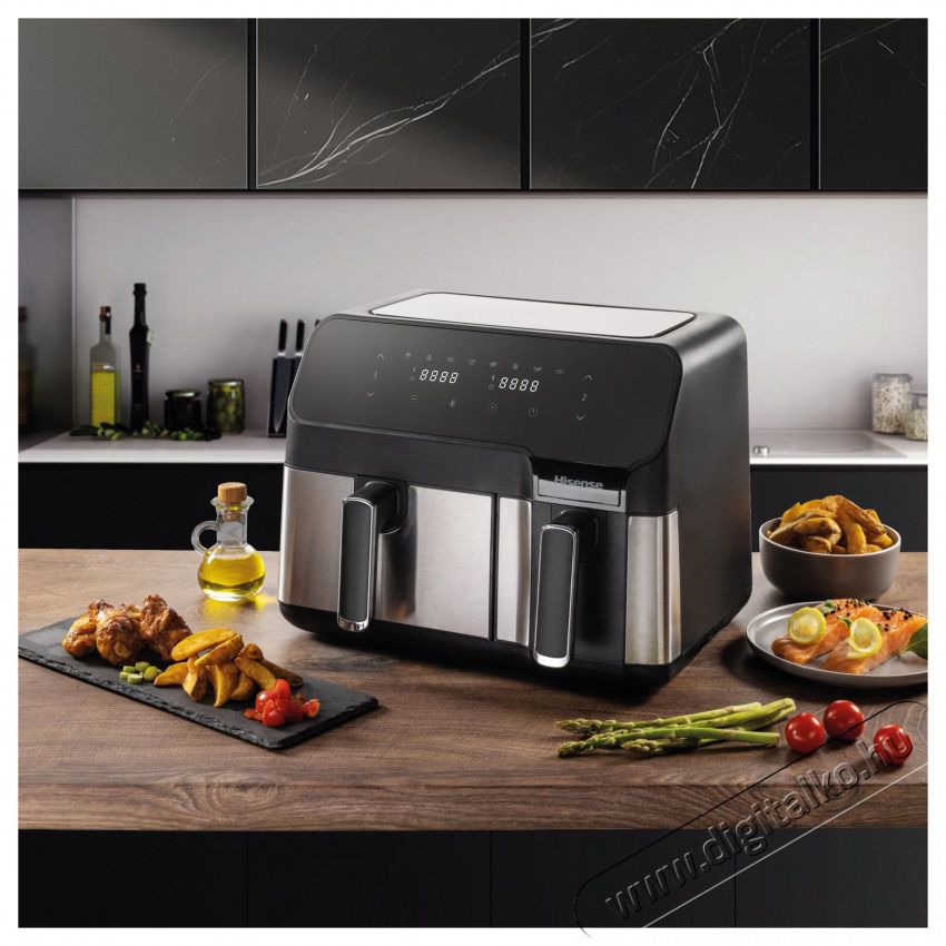 Hisense HAF2900D fekete 5,3/3,3 L forr&oacute;levegős s&uuml;tő Konyhai term&eacute;kek - Konyhai kisg&eacute;p (s&uuml;t&eacute;s / főz&eacute;s / hűt&eacute;s / &eacute;telk&eacute;sz&iacute;t&eacute;s) - L&eacute;gkever&eacute;ses főzőg&eacute;p / elektromos kukta / multifunkci&oacute;s s&uuml;tő - 503100