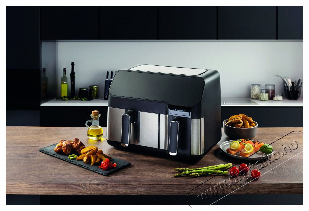 Hisense HAF2900D fekete 5,3/3,3 L forr&oacute;levegős s&uuml;tő Konyhai term&eacute;kek - Konyhai kisg&eacute;p (s&uuml;t&eacute;s / főz&eacute;s / hűt&eacute;s / &eacute;telk&eacute;sz&iacute;t&eacute;s) - L&eacute;gkever&eacute;ses főzőg&eacute;p / elektromos kukta / multifunkci&oacute;s s&uuml;tő - 503100