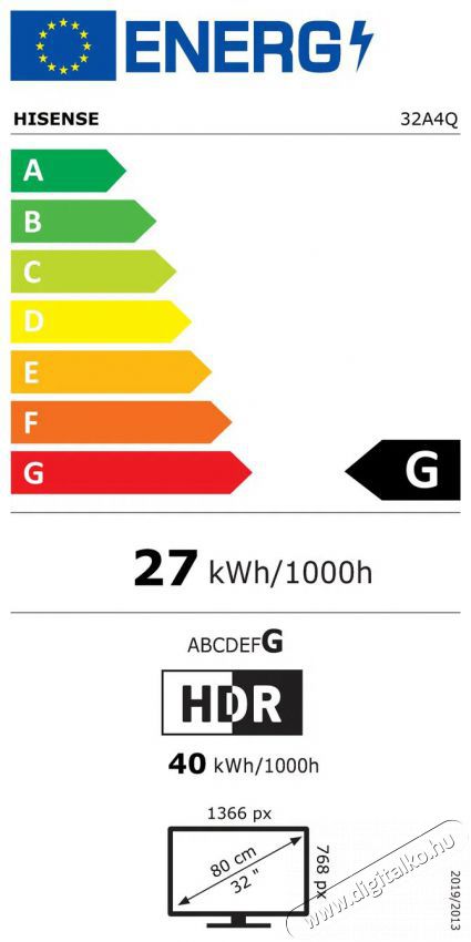 Hisense 32A4Q Telev&iacute;zi&oacute;k - LED telev&iacute;zi&oacute; - 720p HD Ready felbont&aacute;s&uacute; - 505873