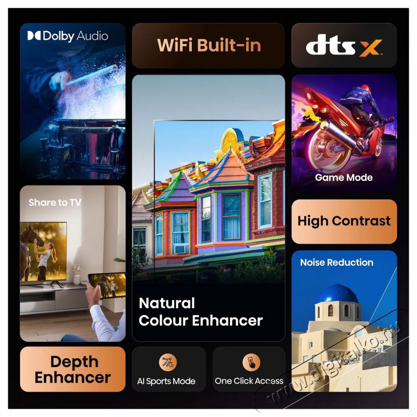 Hisense 32A4Q Telev&iacute;zi&oacute;k - LED telev&iacute;zi&oacute; - 720p HD Ready felbont&aacute;s&uacute; - 505873