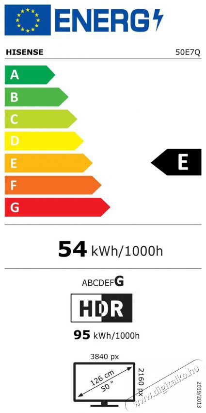 Hisense 50E7Q Telev&iacute;zi&oacute;k - LED telev&iacute;zi&oacute; - UHD 4K felbont&aacute;s&uacute; - 505853