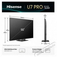 Hisense 55U7Q PRO Telev&iacute;zi&oacute;k - LED telev&iacute;zi&oacute; - UHD 4K felbont&aacute;s&uacute; - 505846