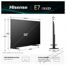 Hisense 58E7Q Telev&iacute;zi&oacute;k - LED telev&iacute;zi&oacute; - UHD 4K felbont&aacute;s&uacute; - 505872