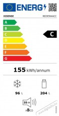 Hisense RB395N4ACC Konyhai term&eacute;kek - Hűtő, fagyaszt&oacute; (szabadon&aacute;ll&oacute;) - Alulfagyaszt&oacute;s kombin&aacute;lt hűtő - 509427