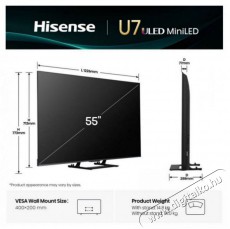 Hisense 55U7Q Telev&iacute;zi&oacute;k - LED telev&iacute;zi&oacute; - UHD 4K felbont&aacute;s&uacute; - 511967