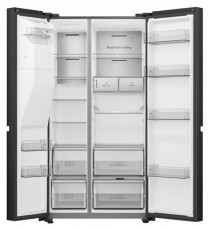 Hisense RS818N4TFC fekete, Side-by-Side, Hűtő:417L, Fagyaszt&oacute;:215L, Total No frost hűtőszekr&eacute;ny Konyhai term&eacute;kek - Hűtő, fagyaszt&oacute; (szabadon&aacute;ll&oacute;) - Amerikai t&iacute;pus&uacute; Side By Side hűtő - 514005