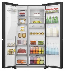 Hisense RS818N4TFC fekete, Side-by-Side, Hűtő:417L, Fagyaszt&oacute;:215L, Total No frost hűtőszekr&eacute;ny Konyhai term&eacute;kek - Hűtő, fagyaszt&oacute; (szabadon&aacute;ll&oacute;) - Amerikai t&iacute;pus&uacute; Side By Side hűtő - 514005