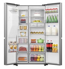 Hisense RS818N4TIE sz&uuml;rke, Side-by-Side, Hűtő:417L, Fagyaszt&oacute;:215L, Total No frost hűtőszekr&eacute;ny Konyhai term&eacute;kek - Hűtő, fagyaszt&oacute; (szabadon&aacute;ll&oacute;) - Amerikai t&iacute;pus&uacute; Side By Side hűtő - 514008