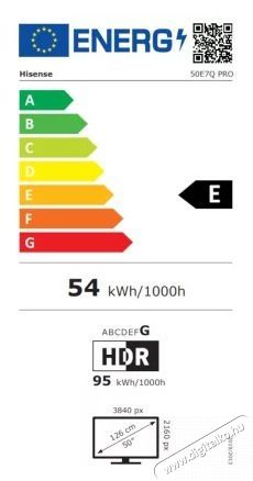 Hisense 50E7Q PRO Telev&iacute;zi&oacute;k - LED telev&iacute;zi&oacute; - UHD 4K felbont&aacute;s&uacute; - 518744