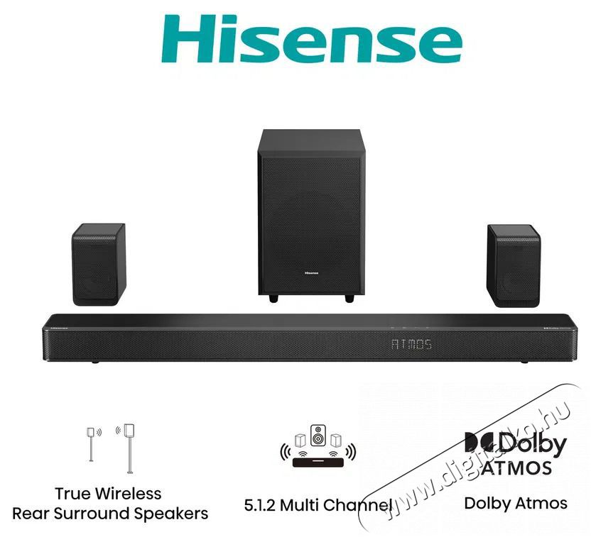 Hisense AX5125H Audio-Video / Hifi / Multim&eacute;dia - Hangprojektor / soundbar - M&eacute;lyl&aacute;d&aacute;val - 522949