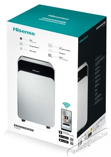 Hisense D16CW P&aacute;ramentes&iacute;tő, Wi-Fi, Sz&aacute;r&iacute;t&aacute;si funkci&oacute; Sz&eacute;ps&eacute;g&aacute;pol&aacute;s / Eg&eacute;szs&eacute;g - L&eacute;gtiszt&iacute;t&oacute; / p&aacute;r&aacute;s&iacute;t&oacute; / p&aacute;r&aacute;tlan&iacute;t&oacute; - P&aacute;ramentes&iacute;tő - 532866