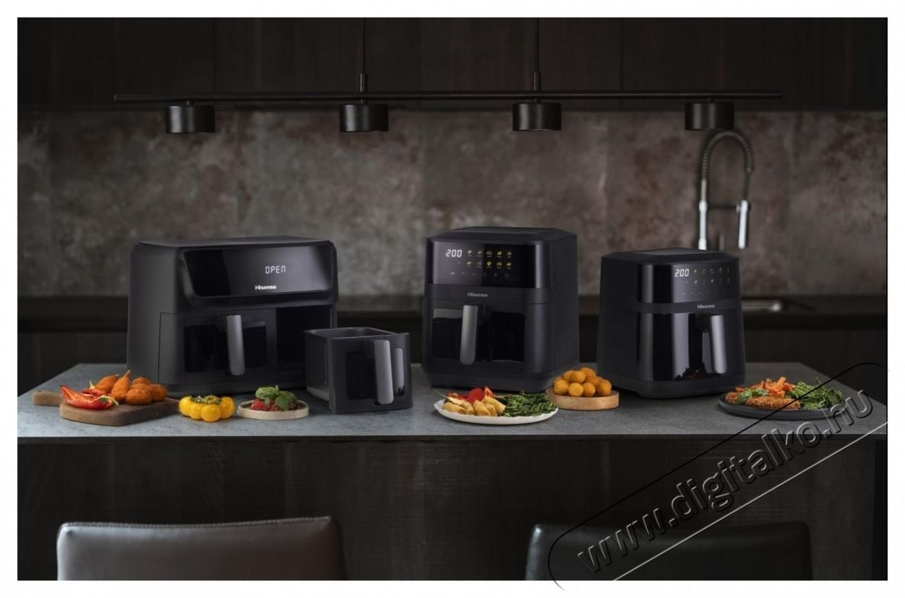 Hisense HAF2100DCD Air Fryer Konyhai term&eacute;kek - Konyhai kisg&eacute;p (s&uuml;t&eacute;s / főz&eacute;s / hűt&eacute;s / &eacute;telk&eacute;sz&iacute;t&eacute;s) - L&eacute;gkever&eacute;ses főzőg&eacute;p / elektromos kukta / multifunkci&oacute;s s&uuml;tő - 532915