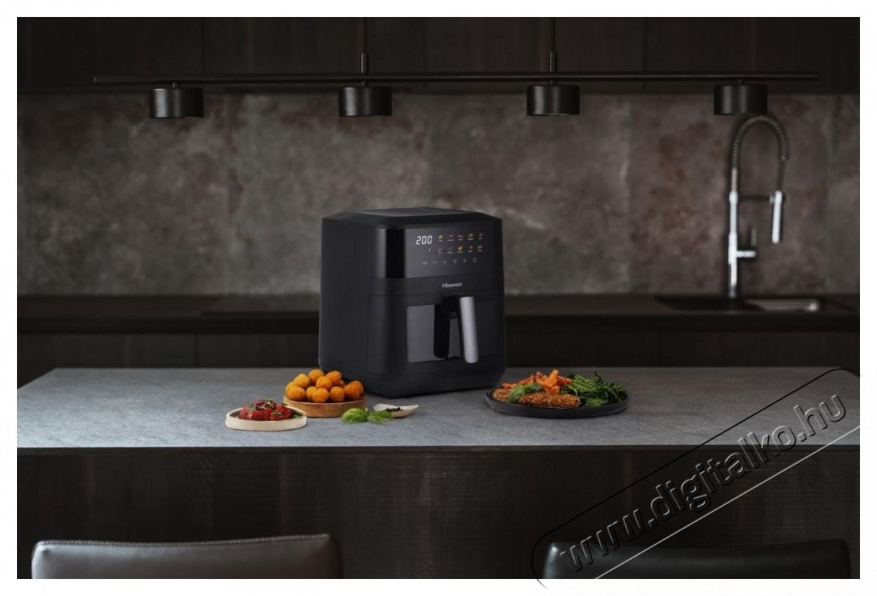 Hisense HAF2100DCD Air Fryer Konyhai term&eacute;kek - Konyhai kisg&eacute;p (s&uuml;t&eacute;s / főz&eacute;s / hűt&eacute;s / &eacute;telk&eacute;sz&iacute;t&eacute;s) - L&eacute;gkever&eacute;ses főzőg&eacute;p / elektromos kukta / multifunkci&oacute;s s&uuml;tő - 532915