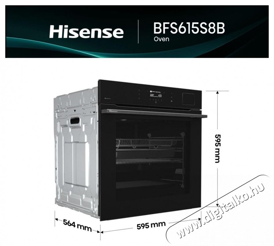 Hisense Hisense BFS615S8B Be&eacute;p&iacute;thető s&uuml;tő Konyhai term&eacute;kek - S&uuml;tő-főzőlap, tűzhely (be&eacute;p&iacute;thető) - S&uuml;tő (be&eacute;p&iacute;thető) - 532905
