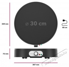 HOME CM-C350B Crepe Chef Konyhai term&eacute;kek - Konyhai kisg&eacute;p (s&uuml;t&eacute;s / főz&eacute;s / hűt&eacute;s / &eacute;telk&eacute;sz&iacute;t&eacute;s) - S&uuml;tem&eacute;ny / palacsinta k&eacute;sz&iacute;tő g&eacute;p - 504757