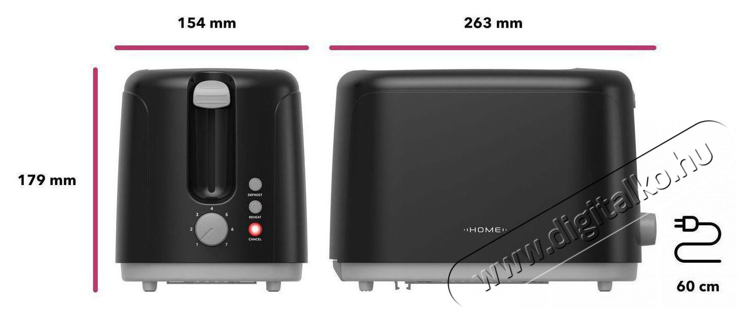 HOME TO-A150B Simply Toast Konyhai term&eacute;kek - Konyhai kisg&eacute;p (s&uuml;t&eacute;s / főz&eacute;s / hűt&eacute;s / &eacute;telk&eacute;sz&iacute;t&eacute;s) - Keny&eacute;rpir&iacute;t&oacute; - 504754