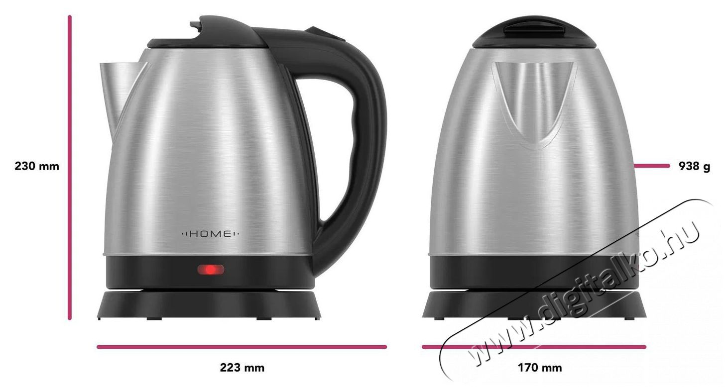 HOME HM-EK-A150SS Easy Boil Konyhai term&eacute;kek - V&iacute;zforral&oacute; / teafőző - 513092
