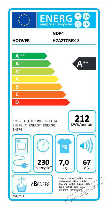 Hoover NDP4 H7A2TCBEX-S sz&aacute;r&iacute;t&oacute;g&eacute;p H&aacute;ztart&aacute;s / Otthon / K&uuml;lt&eacute;r - Mos&oacute;g&eacute;p / sz&aacute;r&iacute;t&oacute;g&eacute;p - Sz&aacute;r&iacute;t&oacute;g&eacute;p - 501057