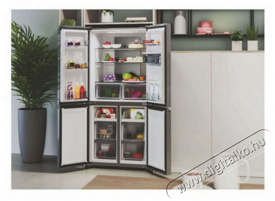 Hoover HHCR3818EWPL Konyhai term&eacute;kek - Hűtő, fagyaszt&oacute; (szabadon&aacute;ll&oacute;) - Amerikai t&iacute;pus&uacute; Side By Side hűtő - 509339