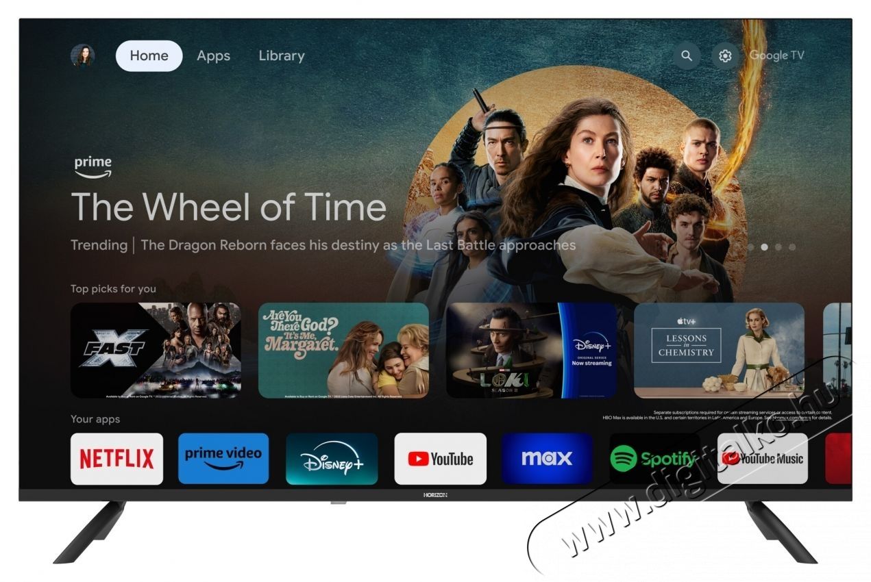 Horizon 43HL7590U/D LED Smart telev&iacute;zi&oacute;, 109 cm, Google TV, 4K Ultra HD, Dolby Atmos, F energiaoszt&aacute;ly, fekete Telev&iacute;zi&oacute;k - LED telev&iacute;zi&oacute; - UHD 4K felbont&aacute;s&uacute; - 535327
