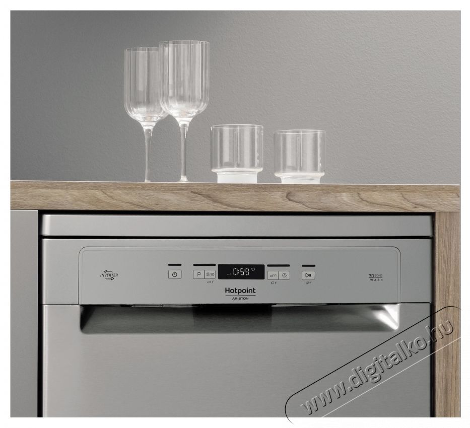 Hotpoint HFC3C41CWX Mosogat&oacute;g&eacute;p, Rozsdamentes ac&eacute;l Konyhai term&eacute;kek - Mosogat&oacute;g&eacute;p - Norm&aacute;l (60cm) szabadon&aacute;ll&oacute; mosogat&oacute;g&eacute;p - 535329