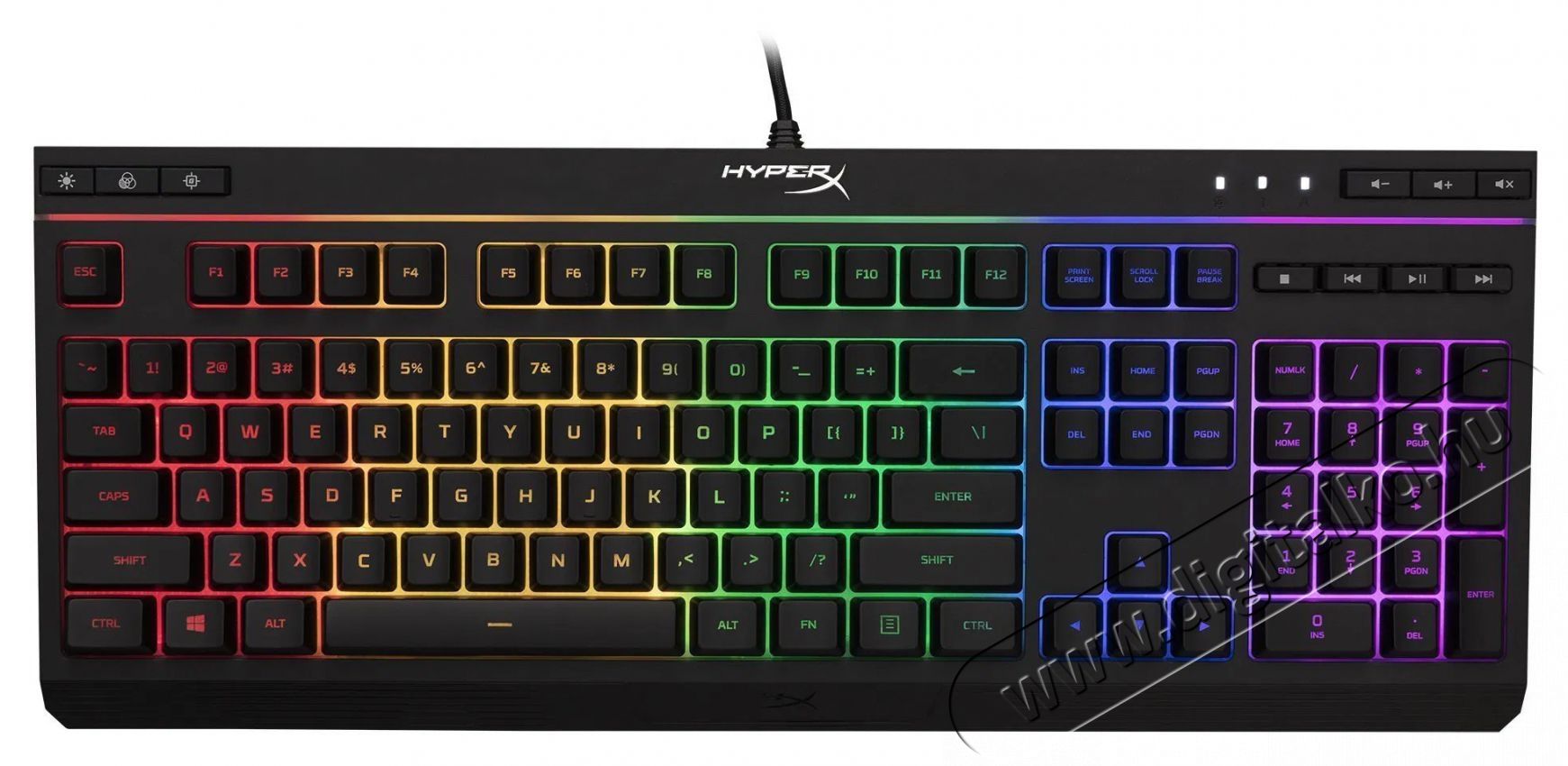HP RENEW HyperX Alloy Core RGB US fekete gamer billentyűzet Iroda &eacute;s sz&aacute;m&iacute;t&aacute;stechnika - Billentyűzet / billentyűzet szett - Vezet&eacute;kes - 514023