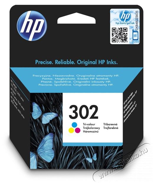 HP F6U65AE (302) tintapatron - h&aacute;romsz&iacute;nű Iroda &eacute;s sz&aacute;m&iacute;t&aacute;stechnika - Nyomtat&oacute; - Kieg&eacute;sz&iacute;tő - 393247