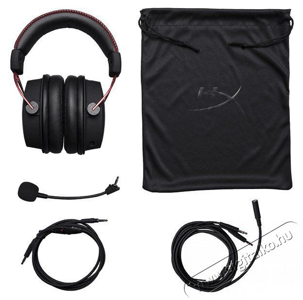 HP HyperX Cloud Alpha 3,5 Jack fekete-v&ouml;r&ouml;s gamer headset Audio-Video / Hifi / Multim&eacute;dia - F&uuml;l &eacute;s Fejhallgat&oacute;k - Fejhallgat&oacute; mikrofonnal / headset - 389755