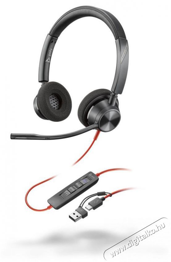 HP Poly BW 3320 Stereo USB-C HS+USB-C/A Audio-Video / Hifi / Multim&eacute;dia - F&uuml;l &eacute;s Fejhallgat&oacute;k - Fejhallgat&oacute; - 509957