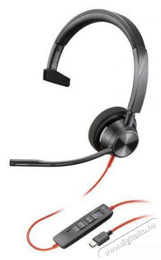 HP Poly Blackwire 3315 mono Microsoft Teams Certified USB-C, 3,5mm, USB-C/A adapter Audio-Video / Hifi / Multim&eacute;dia - F&uuml;l &eacute;s Fejhallgat&oacute;k - Fejhallgat&oacute; mikrofonnal / headset - 518765