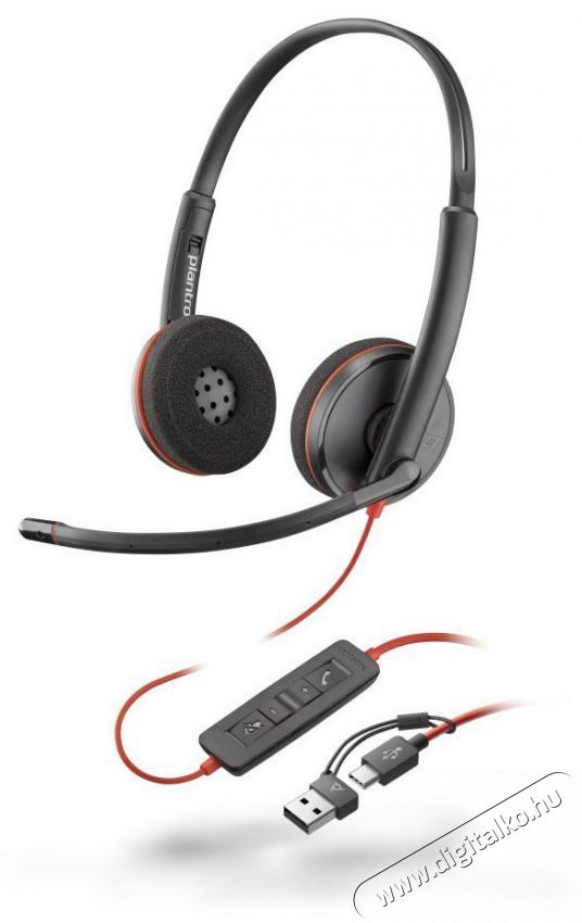 HP Poly Blackwire 3220 + USB-C/A adapter Audio-Video / Hifi / Multim&eacute;dia - F&uuml;l &eacute;s Fejhallgat&oacute;k - Fejhallgat&oacute; - 529538