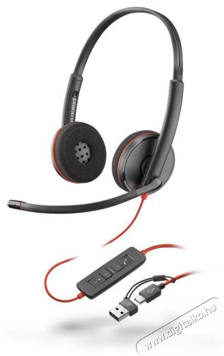 HP Poly Blackwire 3220 + USB-C/A adapter Audio-Video / Hifi / Multim&eacute;dia - F&uuml;l &eacute;s Fejhallgat&oacute;k - Fejhallgat&oacute; - 529538