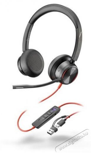 HP Poly Blackwire 8225 Stereo Microsoft Teams Certified USB-C, USB-C/A adapter Audio-Video / Hifi / Multim&eacute;dia - F&uuml;l &eacute;s Fejhallgat&oacute;k - Fejhallgat&oacute; - 529541