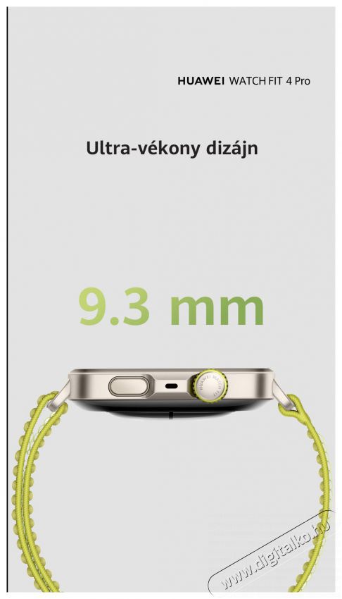 Huawei Watch Fit 4 Pro Green Mobil / Kommunik&aacute;ci&oacute; / Smart - Okos eszk&ouml;z - Okos&oacute;ra - 522051