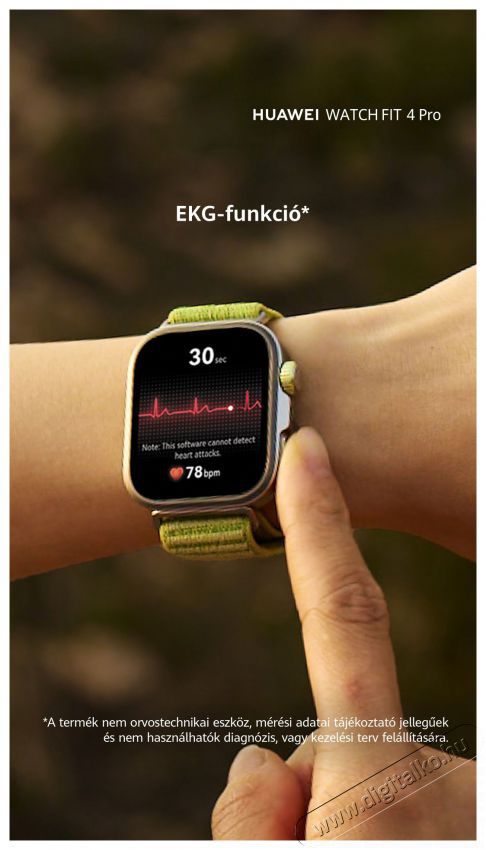 Huawei Watch Fit 4 Pro Green Mobil / Kommunik&aacute;ci&oacute; / Smart - Okos eszk&ouml;z - Okos&oacute;ra - 522051