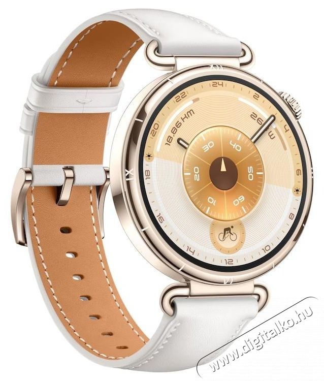Huawei Watch GT 6 okos&oacute;ra, 41MM, Gold Stainless Steel Case, White Composite Leather Strap Mobil / Kommunik&aacute;ci&oacute; / Smart - Okos eszk&ouml;z - Okos&oacute;ra - 533523