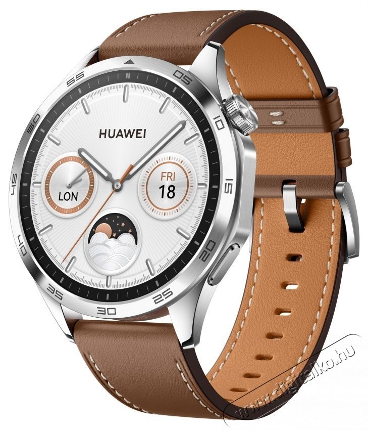 Huawei Watch GT 4 Okos&oacute;ra, 46 mm, barna bőr sz&iacute;j Mobil / Kommunik&aacute;ci&oacute; / Smart - Okos eszk&ouml;z - Okos&oacute;ra - 536885
