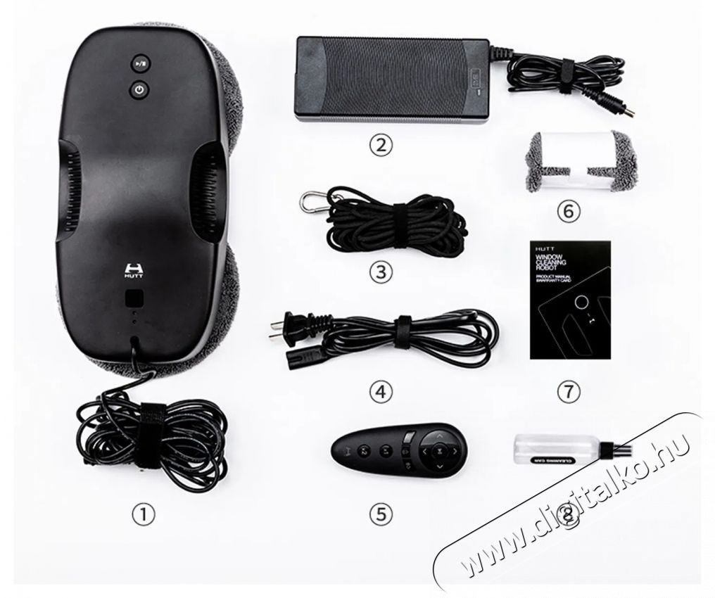 HUTT DDC5 Ablaktiszt&iacute;t&oacute; robot - fekete H&aacute;ztart&aacute;s / Otthon / K&uuml;lt&eacute;r - Tiszt&iacute;t&oacute; / mos&oacute; - Ablaktiszt&iacute;t&oacute; - 531253