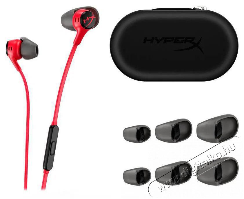 HyperX Cloud Earbuds II Red Audio-Video / Hifi / Multim&eacute;dia - F&uuml;l &eacute;s Fejhallgat&oacute;k - F&uuml;lhallgat&oacute; - 509972
