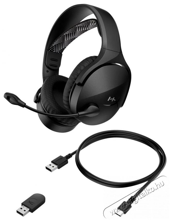 HyperX Cloud Jet Dual Wireless Gaming Headset Black Audio-Video / Hifi / Multim&eacute;dia - F&uuml;l &eacute;s Fejhallgat&oacute;k - Fejhallgat&oacute; - 509967