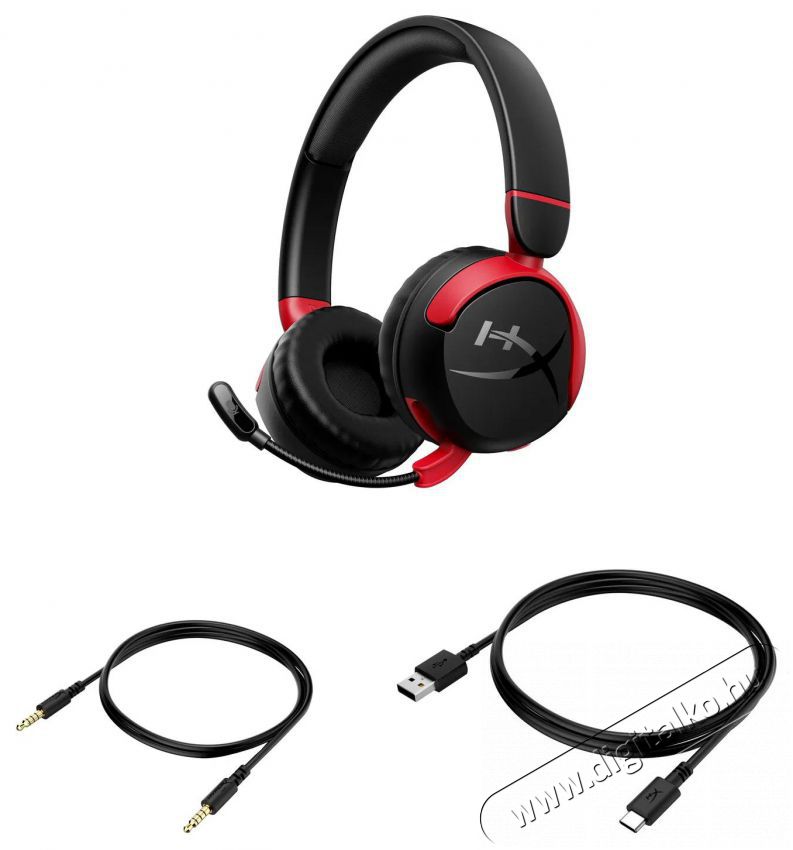 HyperX Cloud Mini Kids Wireless, black Audio-Video / Hifi / Multim&eacute;dia - F&uuml;l &eacute;s Fejhallgat&oacute;k - Fejhallgat&oacute; - 509976