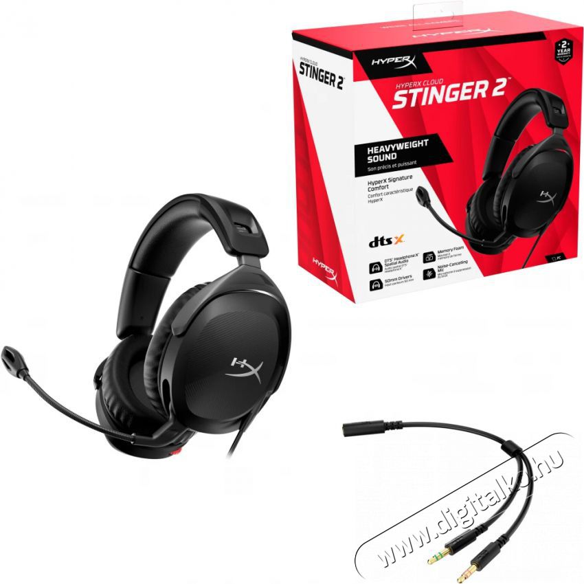 HyperX Cloud Stinger 2 - PS5 Audio-Video / Hifi / Multim&eacute;dia - F&uuml;l &eacute;s Fejhallgat&oacute;k - Fejhallgat&oacute; mikrofonnal / headset - 509977