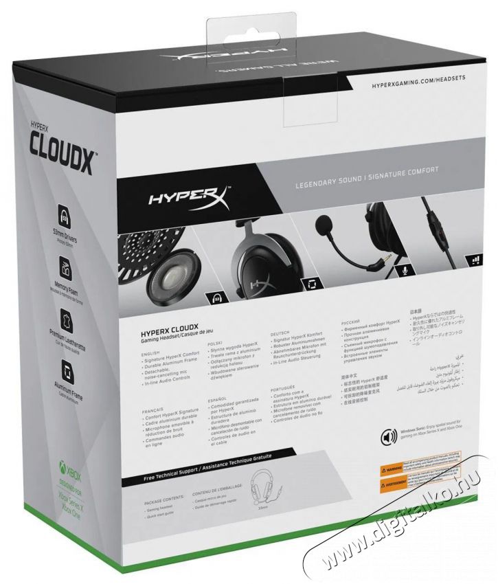 HyperX CloudX Silver Audio-Video / Hifi / Multim&eacute;dia - F&uuml;l &eacute;s Fejhallgat&oacute;k - Fejhallgat&oacute; - 509966