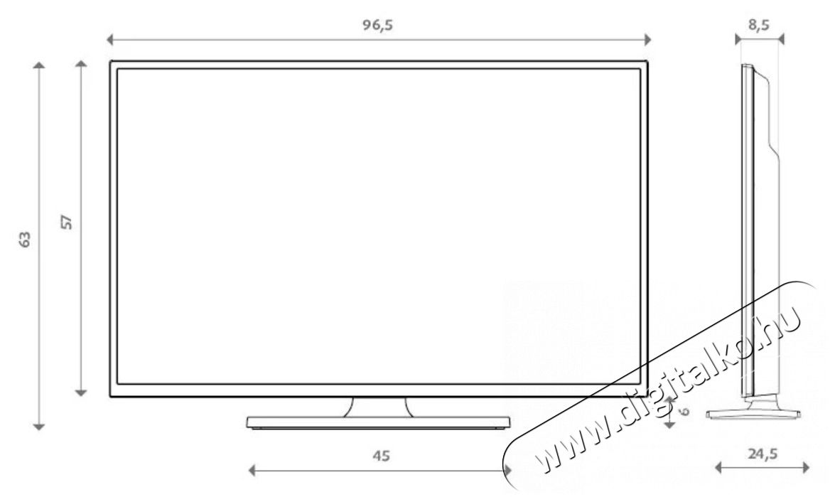 Hyundai FLM 43TS349 SMART telev&iacute;zi&oacute; Telev&iacute;zi&oacute;k - LED telev&iacute;zi&oacute; - 1080p Full HD felbont&aacute;s&uacute; - 500645